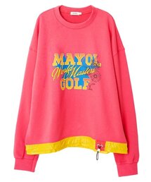 MAYOL（マイヨール）の「デジタルプリント配色スウェットシャツ_ピンク（スウェット）」