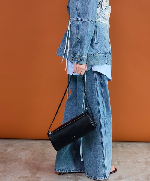 MAISON SPECIAL（メゾンスペシャル）の「Narrow Double Zip Boston/ナローダブルジップボストン（ボストンバッグ・レディース・ライトイエロー/ブラック・FREE）」の14枚目の写真