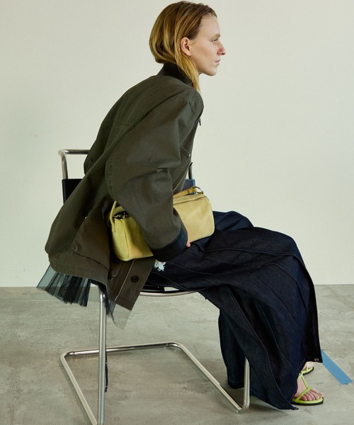 MAISON SPECIAL（メゾンスペシャル）の「Narrow Double Zip Boston/ナローダブルジップボストン（ボストンバッグ・レディース・ライトイエロー/ブラック・FREE）」の4枚目の写真