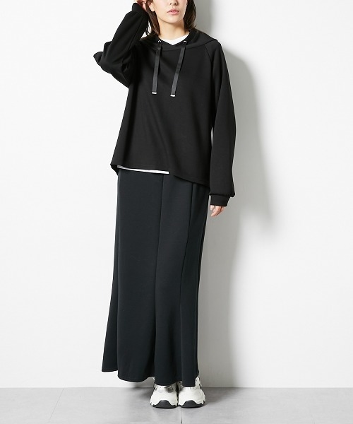 nissen（ニッセン）の「【低身長/高身長サイズ有】なめらかポンチ素材マーメイドスカート（スカート・レディース・モカ/ブラック・T3L/TLL/S/PM/PS/PSS/TL/TM/3L/LL/L/M）」の6枚目の写真