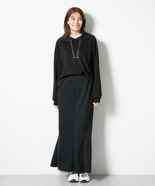 nissen（ニッセン）の「【低身長/高身長サイズ有】なめらかポンチ素材マーメイドスカート（スカート・レディース・モカ/ブラック・T3L/TLL/S/PM/PS/PSS/TL/TM/3L/LL/L/M）」の8枚目の写真