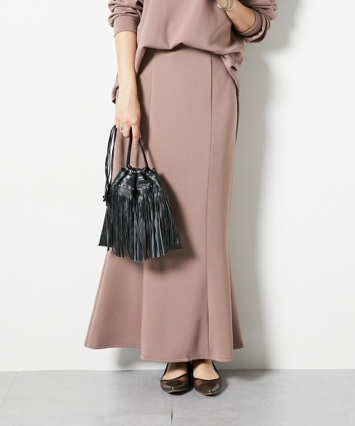 nissen（ニッセン）の「【低身長/高身長サイズ有】なめらかポンチ素材マーメイドスカート（スカート・レディース・モカ/ブラック・T3L/TLL/S/PM/PS/PSS/TL/TM/3L/LL/L/M）」の14枚目の写真