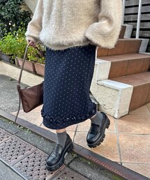 【umm.】フリルミドルスカート