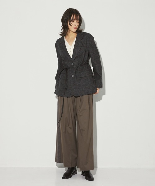 CITY TOKYO（シティトウキョウ）の「Tweed Single Jacket/ツイードシングルテーラードジャケット（テーラードジャケット・レディース・ベージュ/ブラック・FREE）」の18枚目の写真