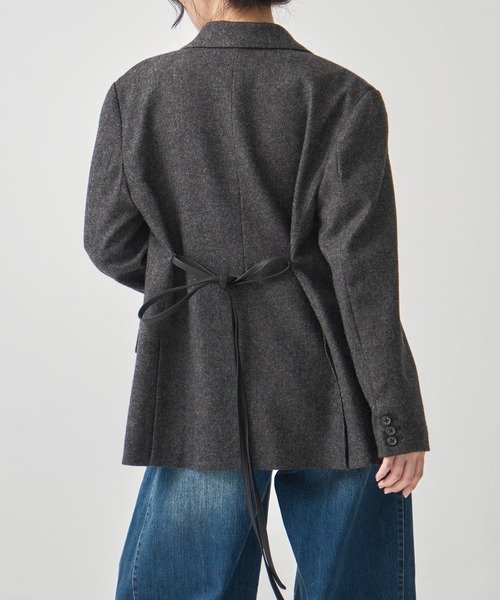 CITY TOKYO（シティトウキョウ）の「Tweed Single Jacket/ツイードシングルテーラードジャケット（テーラードジャケット・レディース・ベージュ/ブラック・FREE）」の11枚目の写真