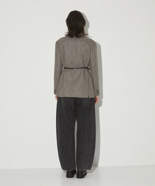 CITY TOKYO（シティトウキョウ）の「Tweed Single Jacket/ツイードシングルテーラードジャケット（テーラードジャケット・レディース・ベージュ/ブラック・FREE）」の6枚目の写真