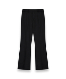 R-0048 / ELASTIC WOOL BOOTCUT TROUSERS(BLACK)