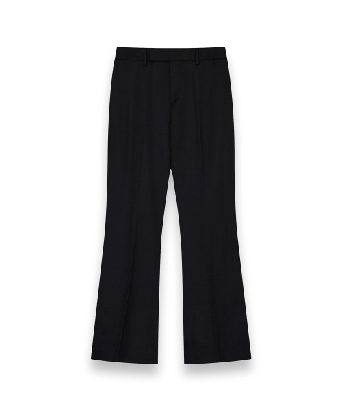R-4(アールフォー)の「R-0048 / ELASTIC WOOL BOOTCUT TROUSERS(BLACK)(スラックス・メンズ・ブラック・MEDIUM/LARGE/X-LARGE)」の1枚目の写真