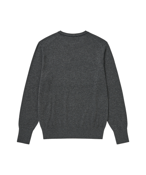SOLEW(ソル)の「ベーシッククルーネックニット_グレー(ニット/セーター・メンズ・その他・SMALL/MEDIUM/LARGE)」の2枚目の写真