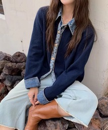 blackdia ocean デニム ニットカーディガン