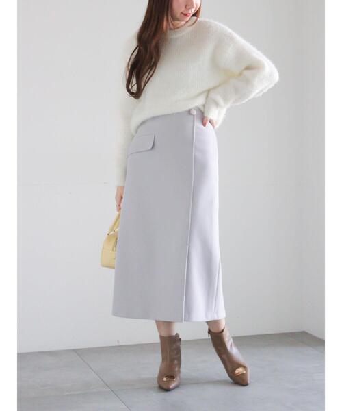 Te chichi（テチチ）の「メルトンジャージートラペーズスカート（スカート・レディース・ブラック/パープル/シルバーグレー・F）」の7枚目の写真