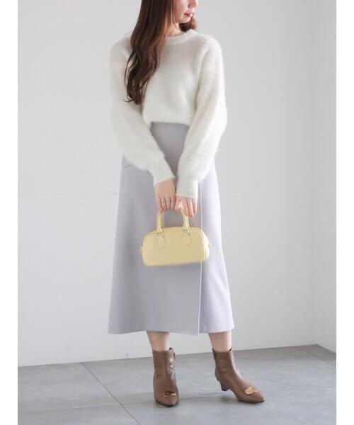 Te chichi（テチチ）の「メルトンジャージートラペーズスカート（スカート・レディース・ブラック/パープル/シルバーグレー・F）」の8枚目の写真