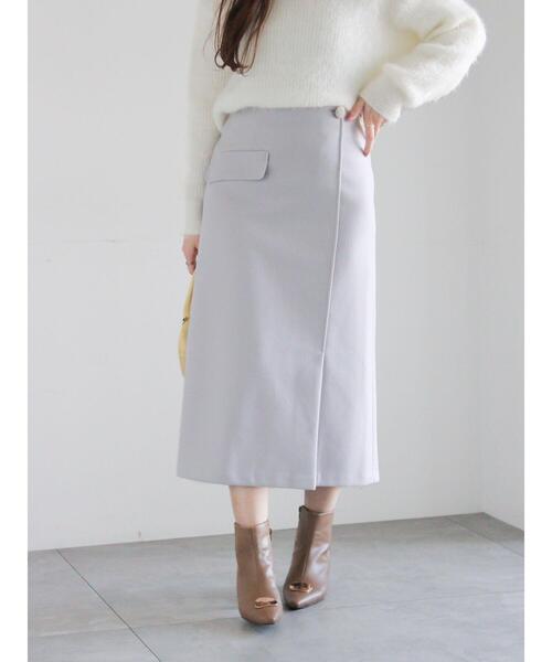 Te chichi（テチチ）の「メルトンジャージートラペーズスカート（スカート・レディース・ブラック/パープル/シルバーグレー・F）」の9枚目の写真