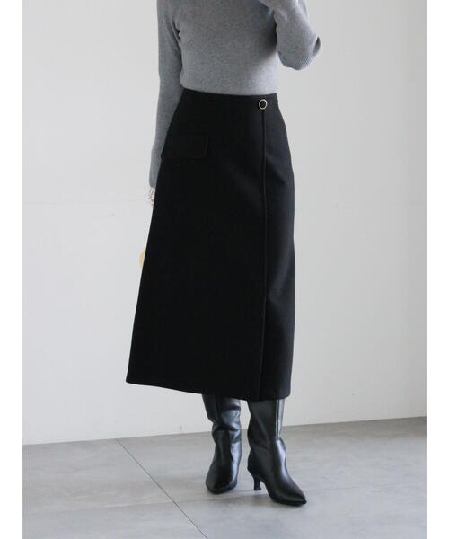 Te chichi（テチチ）の「メルトンジャージートラペーズスカート（スカート・レディース・ブラック/パープル/シルバーグレー・F）」の13枚目の写真