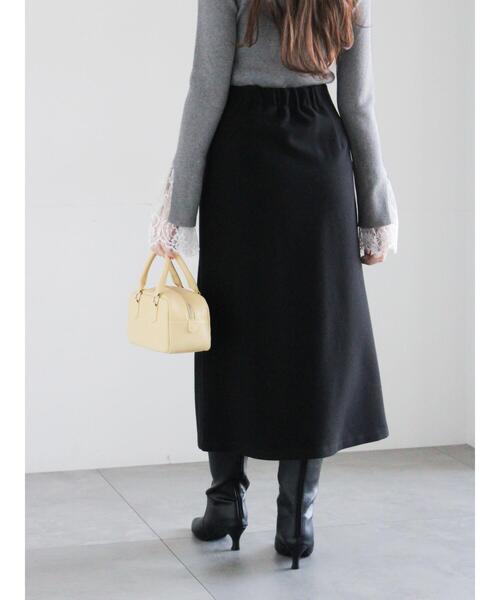 Te chichi（テチチ）の「メルトンジャージートラペーズスカート（スカート・レディース・ブラック/パープル/シルバーグレー・F）」の14枚目の写真