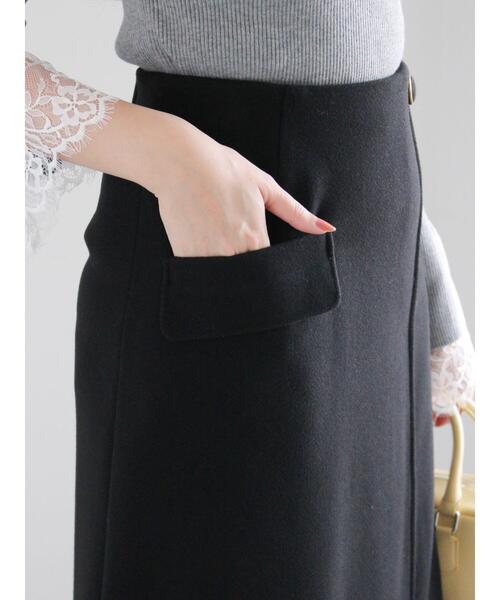 Te chichi（テチチ）の「メルトンジャージートラペーズスカート（スカート・レディース・ブラック/パープル/シルバーグレー・F）」の16枚目の写真