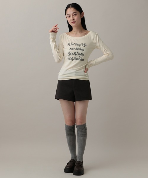 3.3 Field Trip （3.3フィールドトリップ）の「3.3 Field Trip／レタリングロゴカットソー（Tシャツ/カットソー・レディース・ブラック/グレー×ピンク/オフホワイト・FREE）」の16枚目の写真