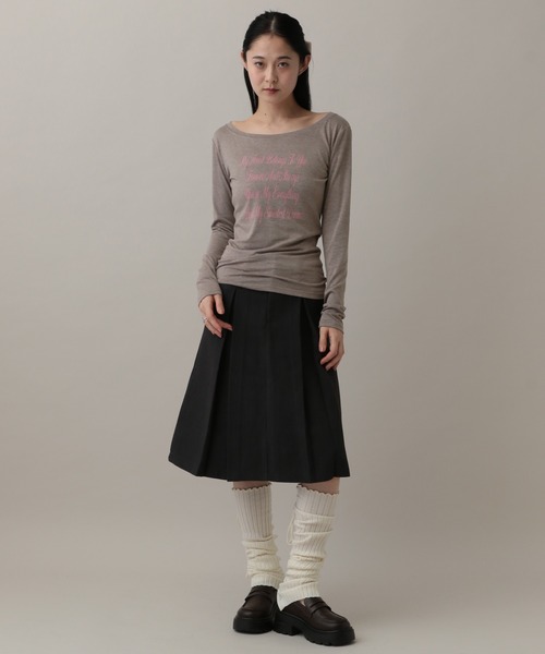 3.3 Field Trip （3.3フィールドトリップ）の「3.3 Field Trip／レタリングロゴカットソー（Tシャツ/カットソー・レディース・ブラック/グレー×ピンク/オフホワイト・FREE）」の22枚目の写真