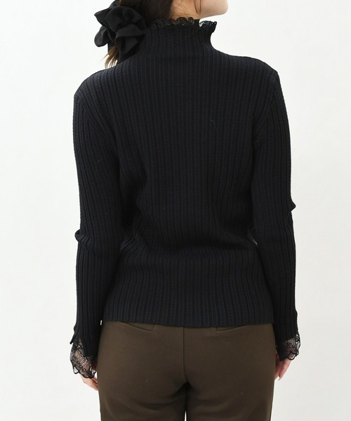 MISCH MASCH(ミッシュマッシュ)の「一部店舗限定 レースハイネックニット(ニット/セーター・レディース・ホワイト/ブラック/アイボリー・フリ-)」の13枚目の写真