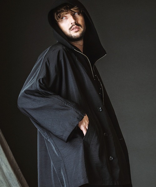 NO ID.(ノーアイディ)の「【NO ID.】Changing Hooded Coat / チェンジング フーデッド コート(モッズコート・メンズ・グレー/その他23/ブラック・ONE SIZE)」の2枚目の写真