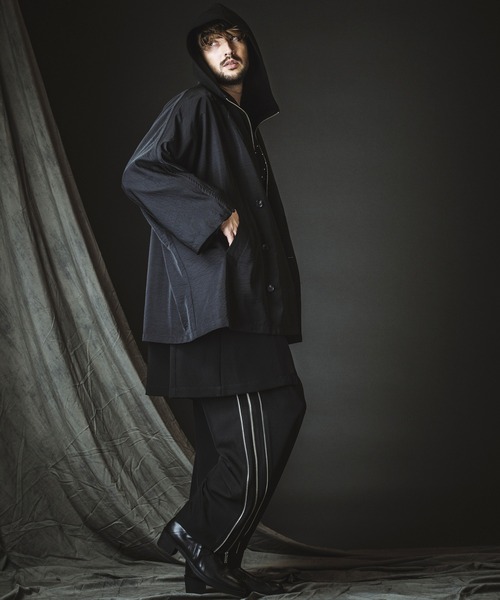 NO ID.(ノーアイディ)の「【NO ID.】Changing Hooded Coat / チェンジング フーデッド コート(モッズコート・メンズ・グレー/その他23/ブラック・ONE SIZE)」の17枚目の写真
