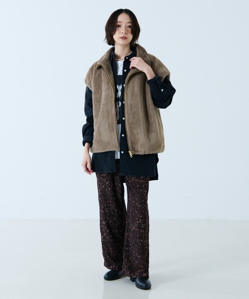 MICA&DEAL(マイカ&ディール)の「【MICA&DEAL /マイカアンドディール】Print dechine pants / プリントデシンパンツ / レオパードイージーパンツ(その他パンツ・レディース・ブラウン/チャコールグレー・フリー)」の20枚目の写真