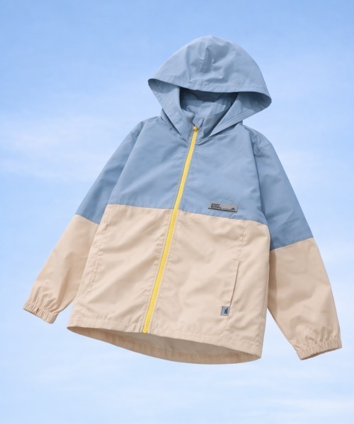 KRIFF MAYER Kid's Collection（クリフメイヤーキッズコレクション）の「【撥水・軽量・通気性】さらさらエアーフードジャケット（マウンテンパーカー・キッズ・サックスブルー/ベージュ/オリーブ/ブラック/ナチュラル・150/140/130/120/160/170）」の5枚目の写真