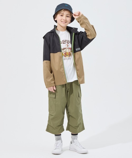 KRIFF MAYER Kid's Collection（クリフメイヤーキッズコレクション）の「【撥水・軽量・通気性】さらさらエアーフードジャケット（マウンテンパーカー・キッズ・サックスブルー/ベージュ/オリーブ/ブラック/ナチュラル・150/140/130/120/160/170）」の10枚目の写真