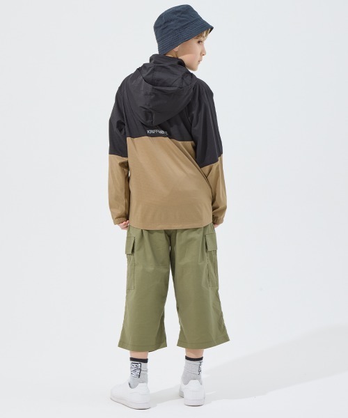 KRIFF MAYER Kid's Collection（クリフメイヤーキッズコレクション）の「【撥水・軽量・通気性】さらさらエアーフードジャケット（マウンテンパーカー・キッズ・サックスブルー/ベージュ/オリーブ/ブラック/ナチュラル・150/140/130/120/160/170）」の12枚目の写真