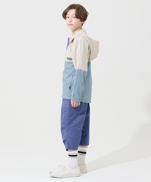 KRIFF MAYER Kid's Collection（クリフメイヤーキッズコレクション）の「【撥水・軽量・通気性】さらさらエアーフードジャケット（マウンテンパーカー・キッズ・サックスブルー/ベージュ/オリーブ/ブラック/ナチュラル・150/140/130/120/160/170）」の15枚目の写真