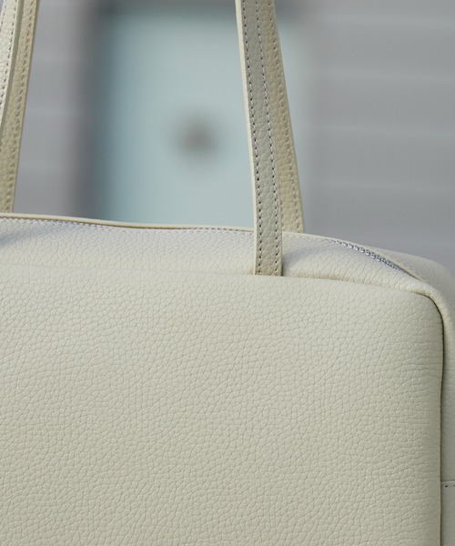 YAHKI(ヤーキ)の「YAHKI/ヤーキ HAND BAG ベーシック 床革 ハンドバッグ 2026年春夏(ハンドバッグ・レディース・ブラック/サンドベージュ/ライトピンク・FREE)」の4枚目の写真