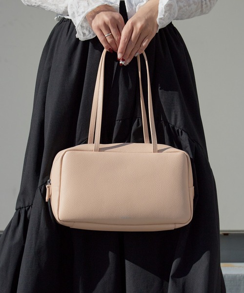 YAHKI(ヤーキ)の「YAHKI/ヤーキ HAND BAG ベーシック 床革 ハンドバッグ 2026年春夏(ハンドバッグ・レディース・ブラック/サンドベージュ/ライトピンク・FREE)」の9枚目の写真