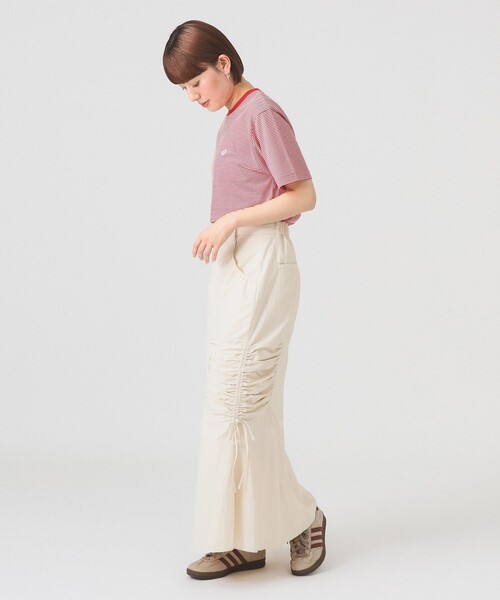 DANTON(ダントン)の「DANTON / ストライプ インナー Tシャツ(Tシャツ/カットソー・レディース・レッド/ライトグレー・SMALL/MEDIUM)」の4枚目の写真