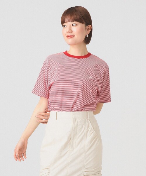 DANTON(ダントン)の「DANTON / ストライプ インナー Tシャツ(Tシャツ/カットソー・レディース・レッド/ライトグレー・SMALL/MEDIUM)」の6枚目の写真