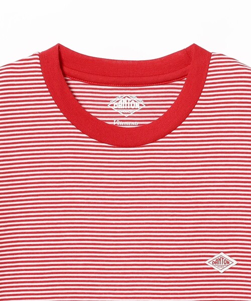 DANTON(ダントン)の「DANTON / ストライプ インナー Tシャツ(Tシャツ/カットソー・レディース・レッド/ライトグレー・SMALL/MEDIUM)」の11枚目の写真