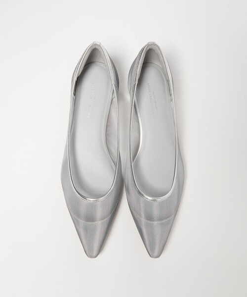green label relaxing（グリーンレーベルリラクシング）の「ポインテッド チュール パンプス（パンプス・レディース・シルバー/ブラック・25cm/24.5cm/24cm/23.5cm/23cm/22.5cm）」の4枚目の写真