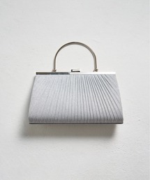 pleats lame hand bag