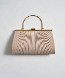 pleats lame hand bag