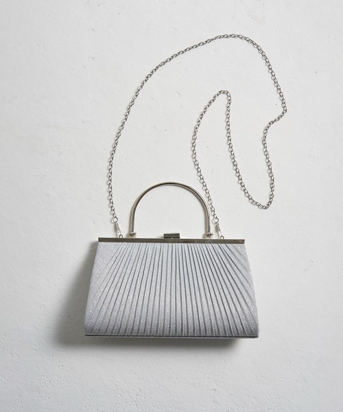 My shawty(マイシャウティー)の「pleats lame hand bag(ハンドバッグ・レディース・ブラック/シルバー/ゴールド・FREE)」の5枚目の写真