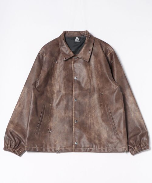 セール】GALFY（ガルフィー）バチバチピアスPUコーチ/ヴィンテージ風