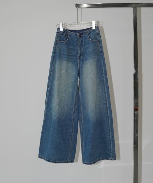 chuclla(チュクラ)の「ハイウエストワイドデニムパンツ chw26s058(デニムパンツ・レディース・ブルー・S/M/L)」の10枚目の写真