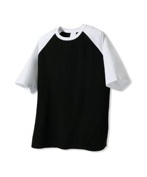 ベーシッククルーネックラグランTシャツホワイト