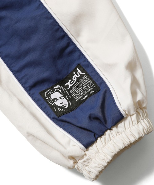 X-girl（エックスガール）の「FACE LABEL TRACK JACKET（ナイロンジャケット・レディース・グレー/ブラック/ホワイト・S/M）」の14枚目の写真