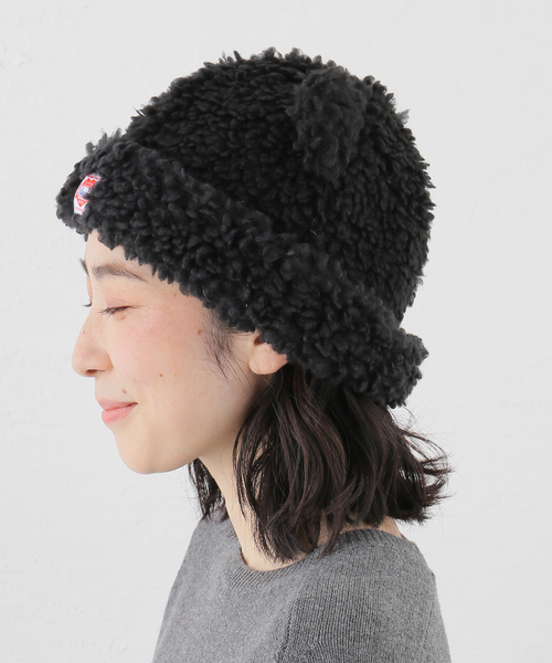 BASICKS（ベイシックス）の「≪追加≫BASICKS / ベイシックス Bear Beanie（ニットキャップ/ビーニー・レディース・ブラック/ブラウン・SMALL）」の11枚目の写真