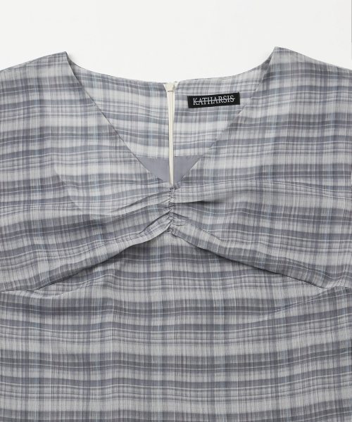 KATHARSIS(カタルシス)の「シフォンミニワンピースブラックチェック ONE SIZE(ワンピース・レディース・その他・ONE SIZE)」の8枚目の写真