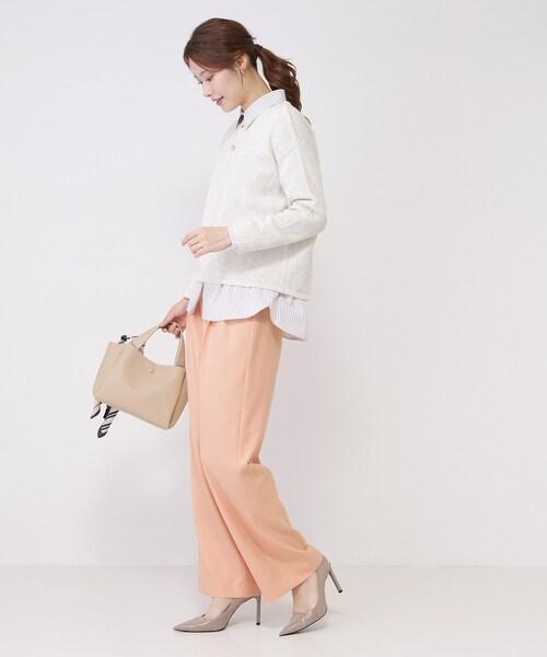 COUP DE CHANCE(クードシャンス)の「【手洗い可】タック入りワイドパンツ(その他パンツ・レディース・ネイビー/オレンジ系/ナチュラル・34/36/40/38)」の19枚目の写真
