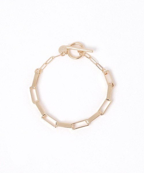 niko and...（ニコアンド）の「スクエアチェーンブレスレット（ブレスレット・レディース・グレー/イエロー・0）」の2枚目の写真