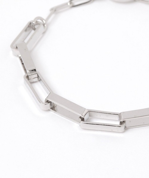 niko and...（ニコアンド）の「スクエアチェーンブレスレット（ブレスレット・レディース・グレー/イエロー・0）」の3枚目の写真