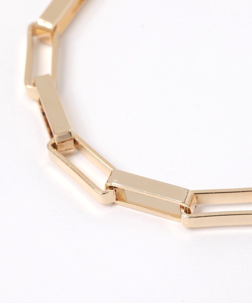 niko and...（ニコアンド）の「スクエアチェーンブレスレット（ブレスレット・レディース・グレー/イエロー・0）」の4枚目の写真