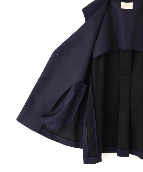 LE PHIL(ルフィル)の「◆2WAYツイルボクシージレ(ノーカラージャケット・レディース・ネイビー/ブラック/ホワイト・F)」の5枚目の写真